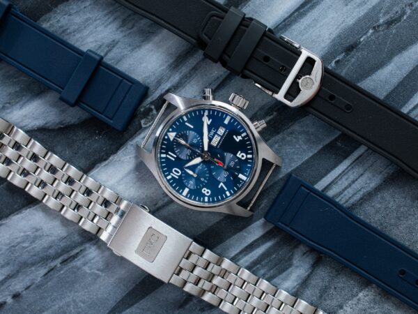 IWC Pilot Chronograph 41mm - Blue + Mega set pasków