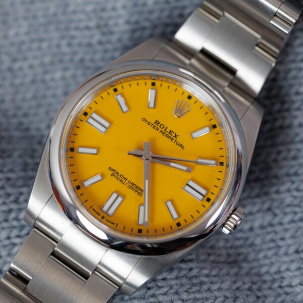 Rolex Oyster Perpetual 41 – Yellow Dial – Ref. 124300 (Discontinued)