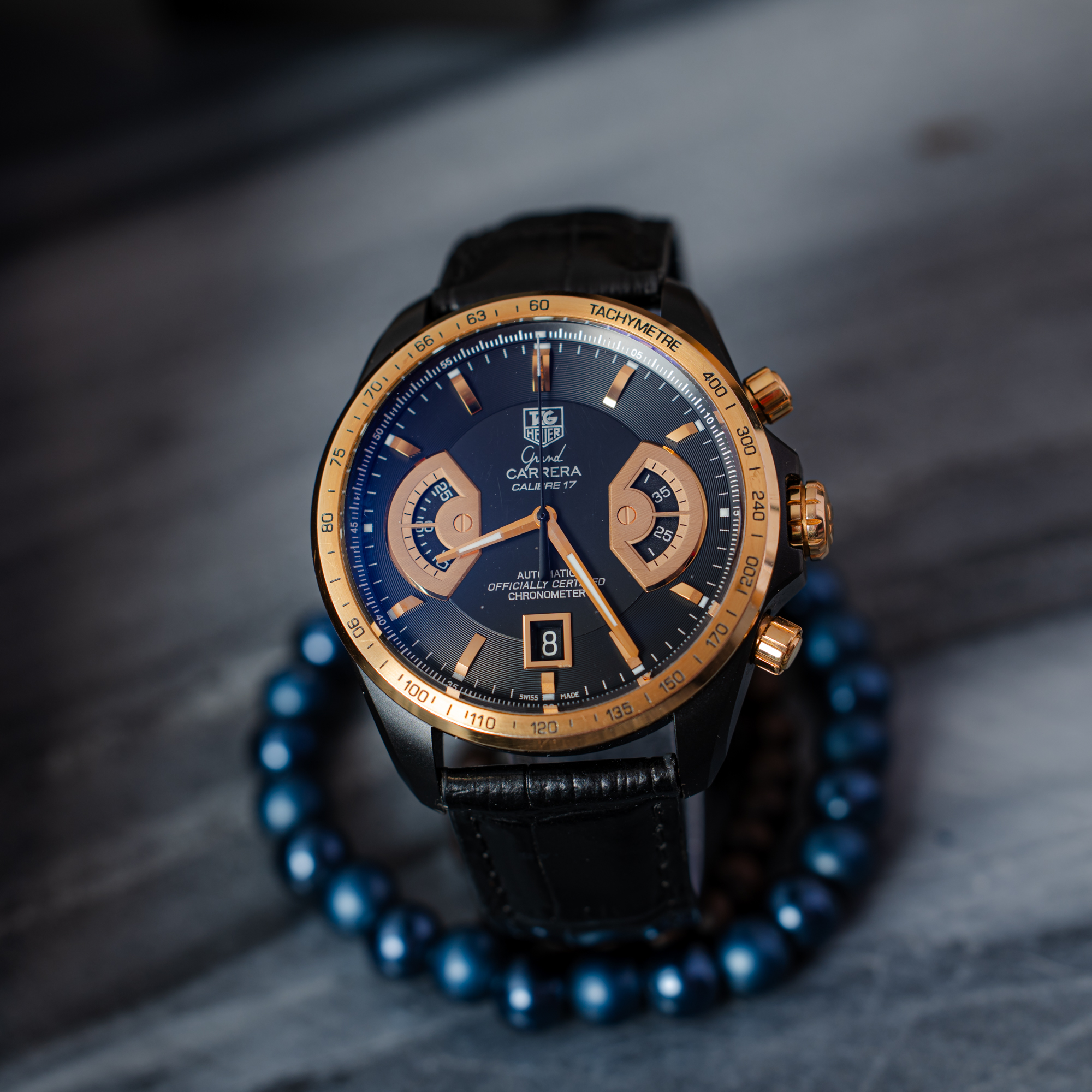 TAG Heuer Grand Carrera Calibre 17 – Titanium & 18k Rose Gold