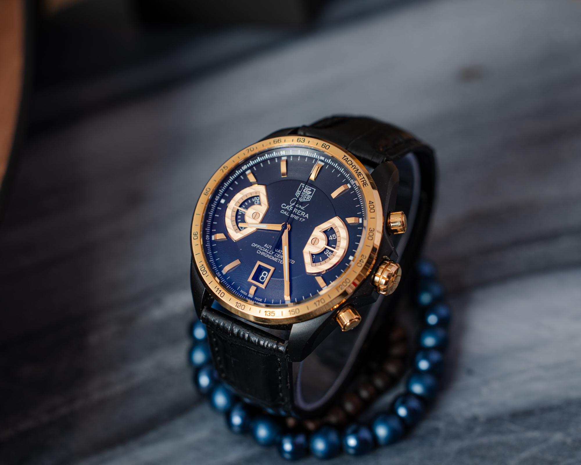 TAG Heuer Grand Carrera Calibre 17 – Titanium & 18k Rose Gold