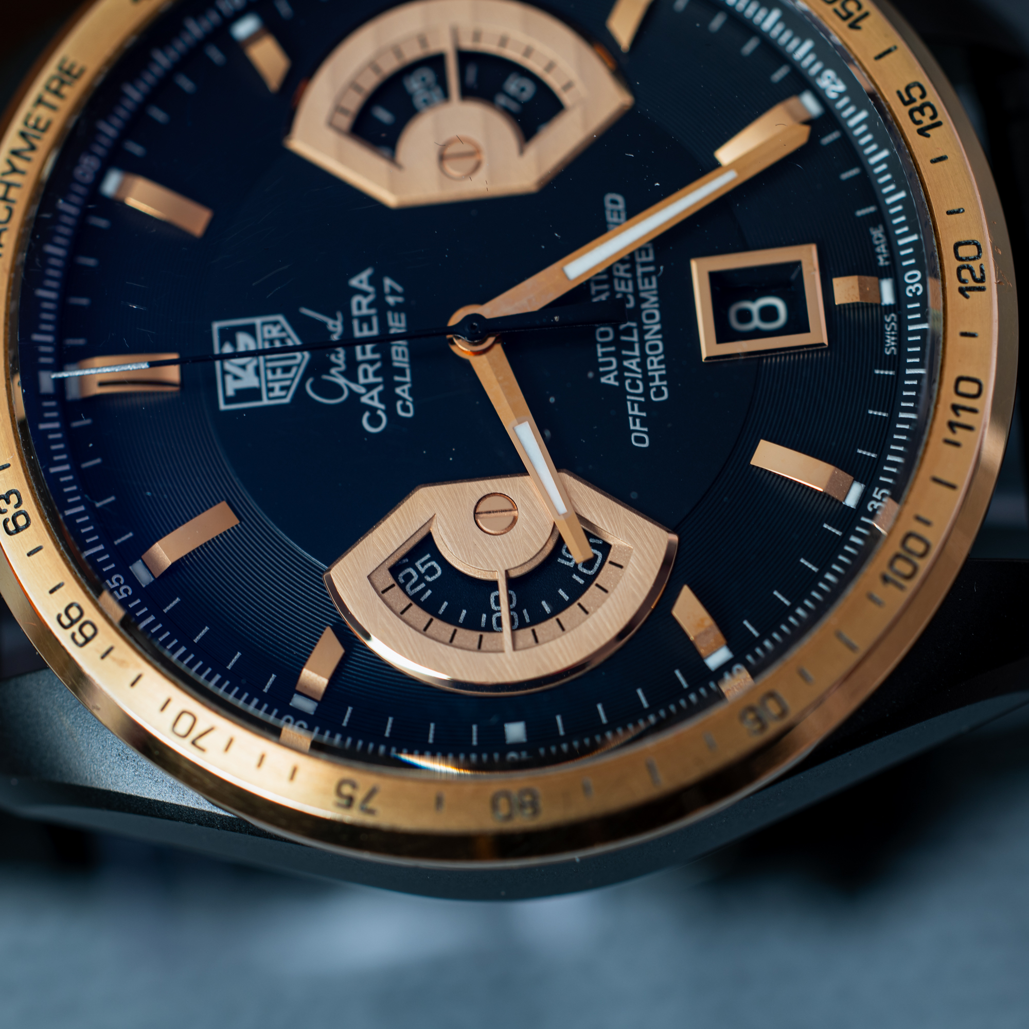 TAG Heuer Grand Carrera Calibre 17 – Titanium & 18k Rose Gold