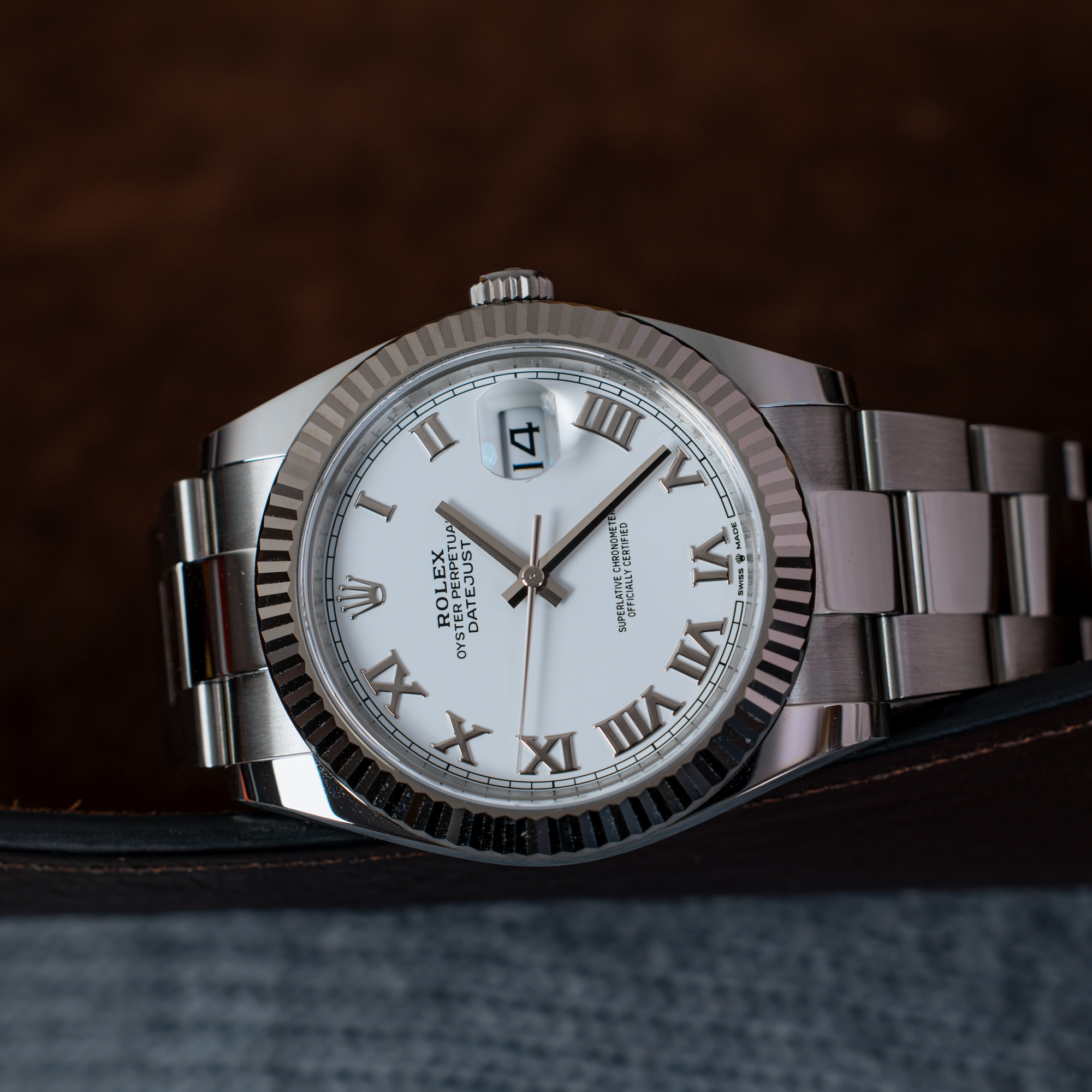 Rolex Datejust 41 White Roman Dial Ref. 126334