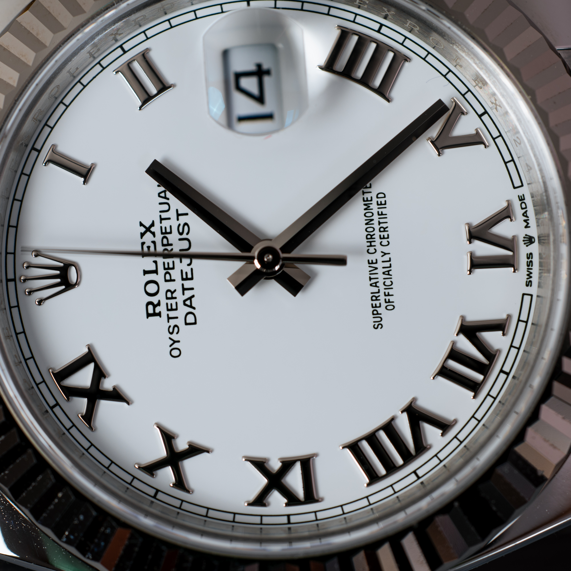 Rolex Datejust 41 White Roman Dial Ref. 126334