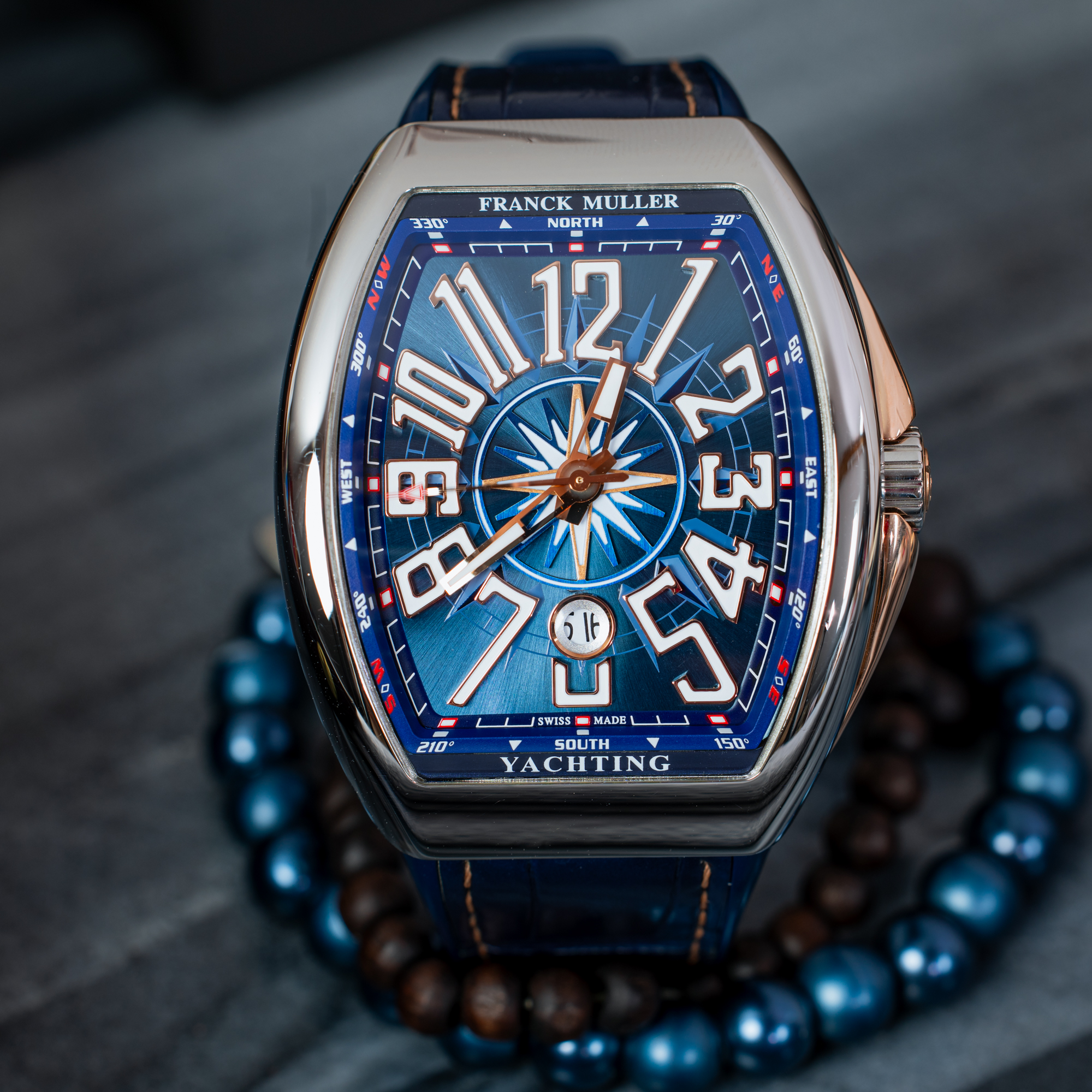 Franck Muller Vanguard Yachting - Blue & Gold