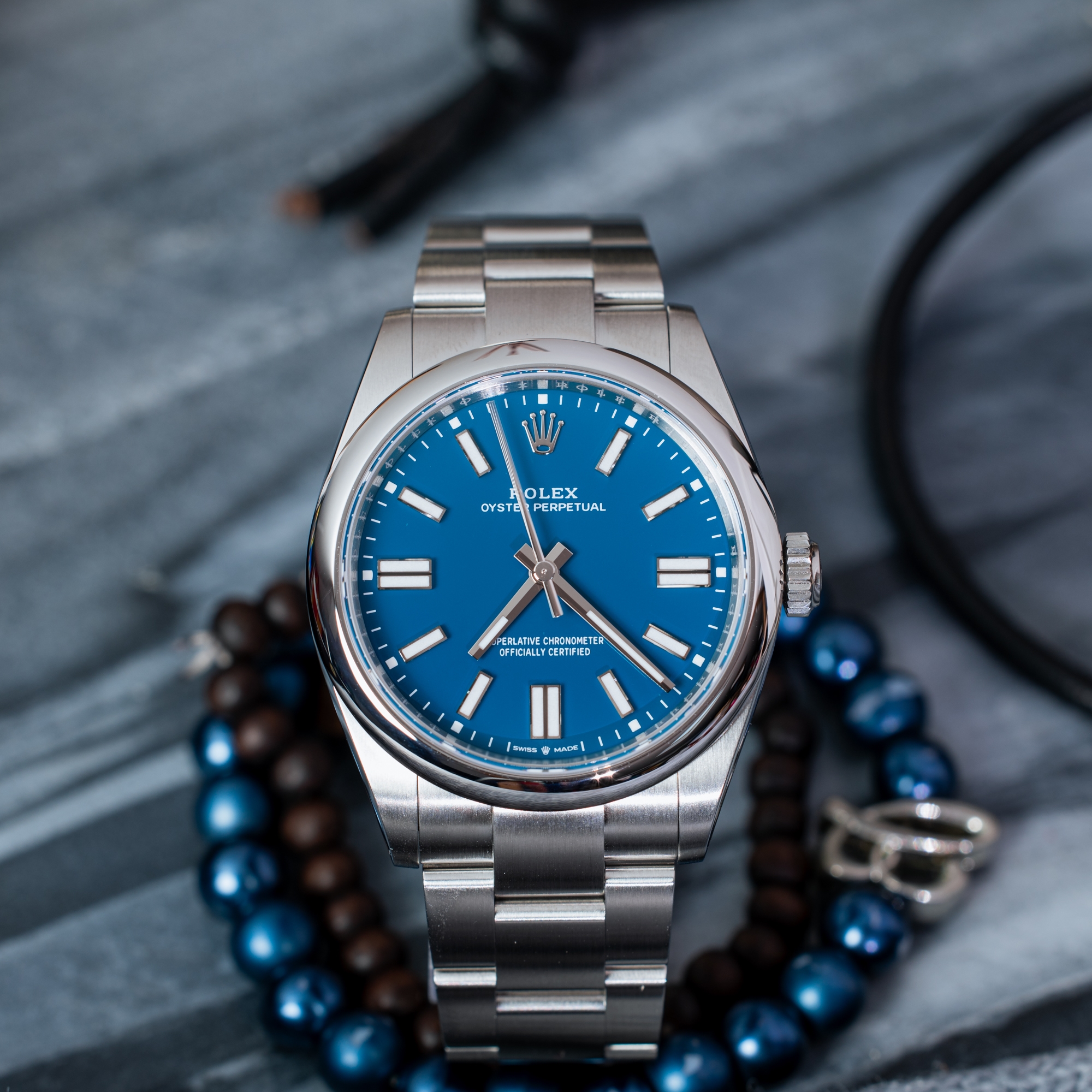 Rolex Oyster Perpetual 41 Med Blue