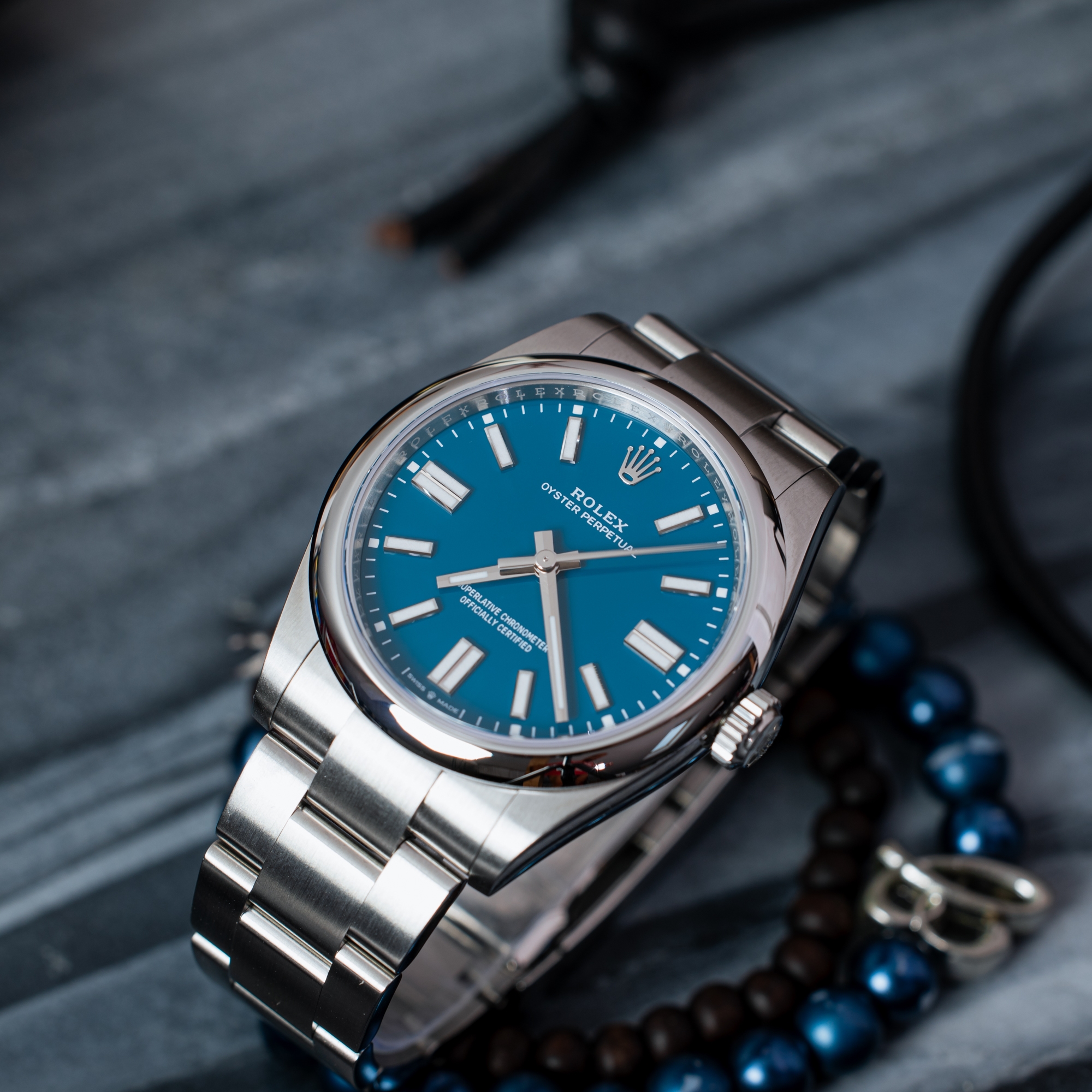 Rolex Oyster Perpetual 41 Med Blue